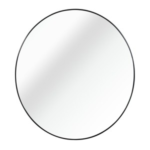 GlasFlength Decorative Wall Mirrors Modern Round Mirror with Metal Frame Elegant Design for Bathroom and Living Spaces, Black, 36"*36"*1.1" - 1 of 4