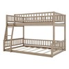 Okak Wooden Full Size Floor Bunk Bed, Kids Bunk Beds with Ladder and Safety Guardrails, Twin Bunk Beds for Kids, Teenagers - 4 of 4