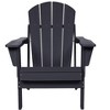 NicBex Wooden Outdoor Folding Chair with Dual Cup Holder, Patio Chair Composite Adirondack Chair for Terrace, Beach - 2 of 4