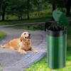 VEVOR Dog Poop Trash Can with 50 Liner Bags, 11.5 Gallons Outdoor Dog Waste Bin with Lid & Liner Clip for Pet Waste Station, Green - 2 of 4