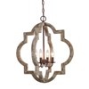 LNC Timeless Farmhouse/Rustic Lantern Wood Chandelier,1 Light/3 Light/4 Light - 3 of 4