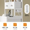 WOWLIVE Tall Nightstand with Charging Station and LED, Bed Side Table with 6 Drawers and 3-Tier Wood Storage Shelves for Bedroom - 3 of 4