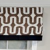 RLF Home Embrace Banded 100% Cotton with Fully Lined 3" Rod Pocket Valnance for Windows 50" x 15" Brown - 3 of 4