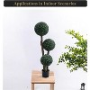 Artificial Boxwood Topiary Tree, 35inch Milan Grass Triple Ball Tree(2 PCS) Topiary Trees  for Decorative Indoor/Outdoor/Home/Office - 4 of 4