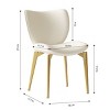 Set of 2 Modern PU Leather Dining Chairs with leather texture backrest, Stylish Side Chairs for Kitchen, Dining Room, or Living Room-Panipeachy - 4 of 4