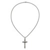 Chisel Stainless Steel Antiqued and Polished INRI Crucifix Pendant on a 22" Box Chain Necklace - 4 of 4