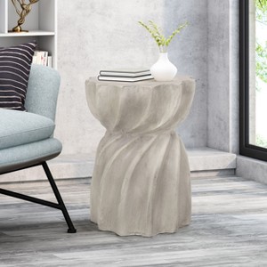 Sapphtopaz Outdoor End Table Modern Outdoor End Table Outdoor Side Table, Patio Table Small Table for Backyard, Balcony, Porch - 1 of 4