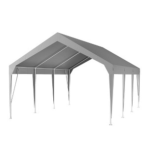 Heavy Duty UV Resistant Waterproof Carport Canopy, Portable Garage for Car, Boat, Parties, and Storage Shed - 1 of 4