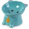 Nice Paws Tilted Cat Bowl - Blue - 2 of 3