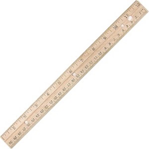Enday Wood Ruler - 12" Straight Edge Ruler for Kids - Back to School Supplies for Students - 1 of 1