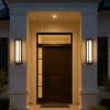 ALOADECOR H20" Modern Craftsman Style Wall Sconce in Black with Frosted Acrylic Shade Integrated LED Outdoor Wall Light with  for Garage - 4 of 4