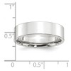 Black Bow Jewelry 4mm to 6mm Platinum Polished Flat Comfort Fit Band - 3 of 4
