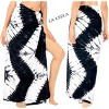 LA LEELA Women's Beachwear Summer Beach Bikini Wraps Sarong Coverups Wrap Skirt Swimsuit Swimwear Swim Cover Up for Women One Size Black,Tie Dye - 3 of 4