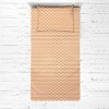 Bacati - Liam Triangles Orange Muslin 3 pc Toddler Bed Sheet Set - 3 of 4