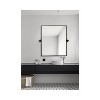 Elegant Lighting Rectangle pivot mirror 24x20 inch in black - 2 of 4