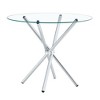 NicBex Dining Table for 4 Morden 36.6" Round Glass Dining Table Dining Room Table with Glass Tabletop and Form Base for Dining Room - 4 of 4