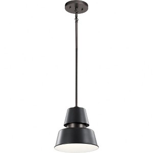 Lozano 9.5" 1 Light Pendant Black - 1 of 3