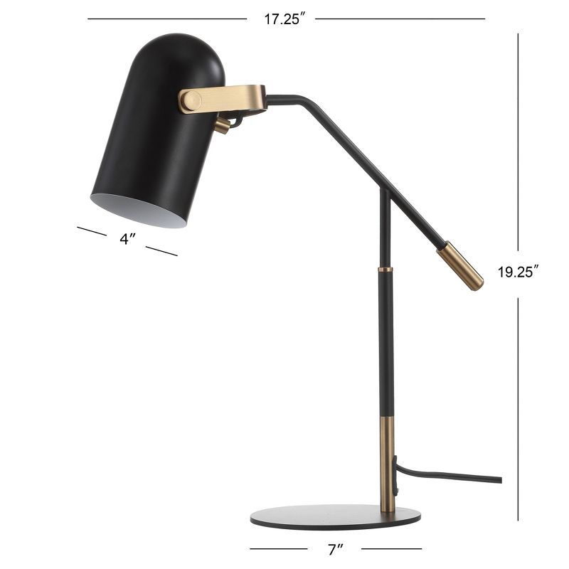 19.25&#34; Metal Edison Task Lamp (Includes LED Light Bulb) Black - JONATHAN Y, 5 of 6