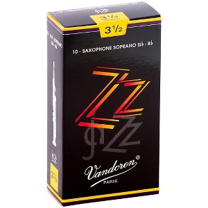 Vandoren ZZ Soprano Saxophone Reeds Strength 3.5, Box of 10 - 1 of 2