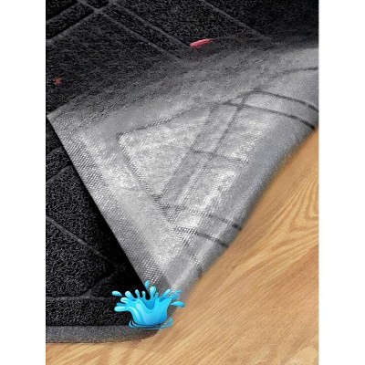 Extra Large Black PVC Cat Litter Trapping Mat, 35 x 24 Inches