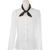 Elerevyo Women's Solid Satin Scarves Small Square Neck Scarf Neckerchief 19.7"x19.7" - 2 of 4
