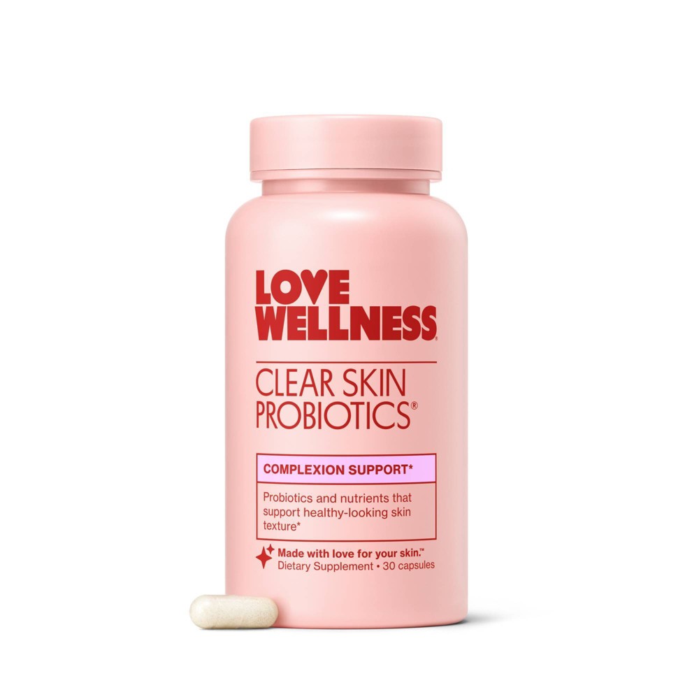 Love Wellness Clear Skin Probiotics for Clear and Healthy Skin - 30ct