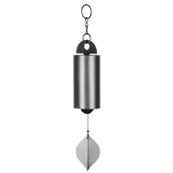 Woodstock Chimes Signature Collection, Heroic Windbell, Medium, 24'' Antique Silver Wind Bell HWMAS