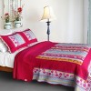 Slickblue Full/Queen 3PC Cotton Quilt Set — 10 Unique Designs, Vermicelli Quilted with 2 Shams - 2 of 4