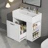 MOEPISY 21.8 inch Bathroom Vanity with Sink, Wall Mounted Floating Cabinet, One big Drawer, Adjustable Shelf - 2 of 4