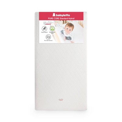 Babyletto Pure Core Non-Toxic Crib Mattress with Hybrid Waterproof Cover, Greenguard Gold Certified