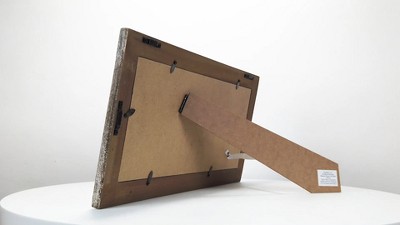 Distressed Brown Wood 4x6 Three-Photo Frame with Nail Accents