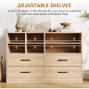 Nasitip Wood Dresser with Adjustable Shelves, Modern Chests of 4 Drawers with Open Storage, TV Stand for Living Room, Hallway, Bedroom - 4 of 4