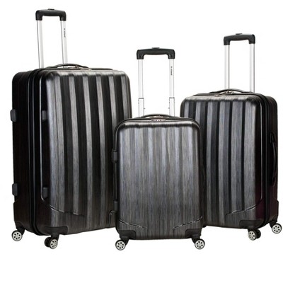 Rockland Santa Fe Hardside Spinner Wheel Luggage Carbon 3-Piece Set (20/24/28)
