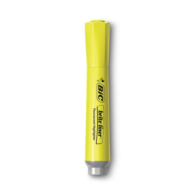 BIC Tank-Style Highlighter Chisel Tip Fluorescent Yellow 36/Pack BLMG36YEL, 3 of 6