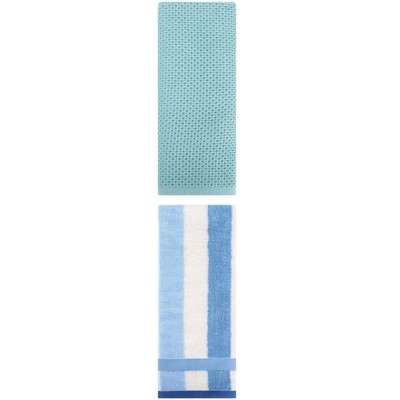 REGALWOVEN Cotton Soft Absorbent Bathroom Hand Towel for Kitchen Hotel and Spa 13" x 30"/13" x 29" 2 Pcs