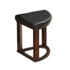 Roundhill Furniture Cylina Solid Wood Glass Top Round Dining Table with 4 Chairs - 3 of 4