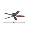 60" Casa Vieja Montego Vintage Rustic Farmhouse Indoor Ceiling Fan Bronze Teak Shaded for Living Kitchen House Bedroom Family Dining Home Office Room - 3 of 4