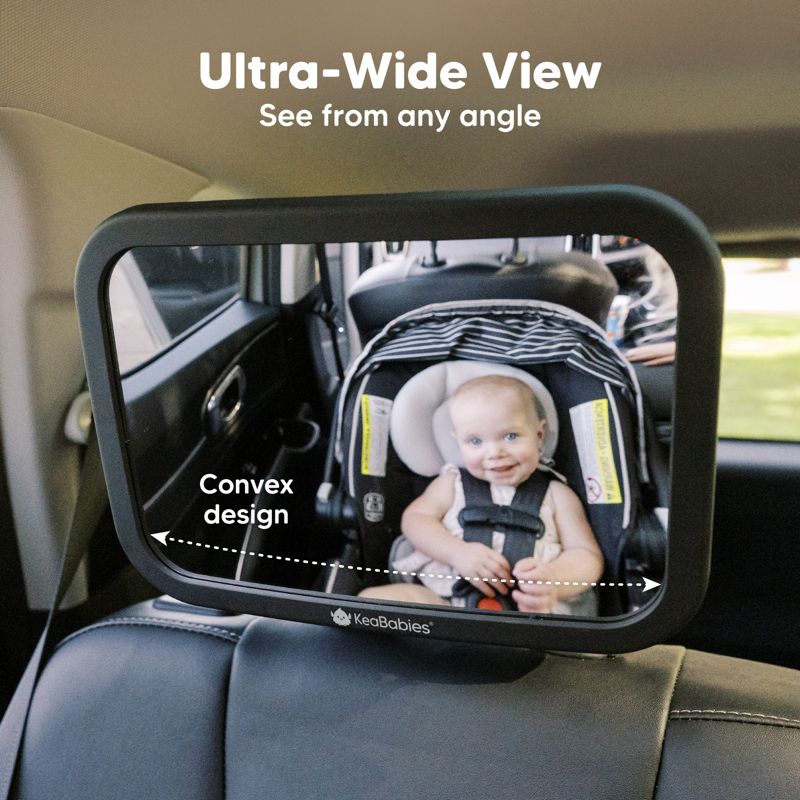 Baby Car Mirror, Large Shatterproof Baby Mirror for Car Seat Rear Facing, Baby Carseat Mirror for Infant, 6 of 11