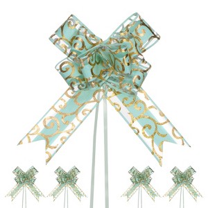 Unique Bargains Plastic Durable Glossy Multipurpose Ribbon Large Pull Bows 10 Pcs - 1 of 4