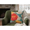 Peony and Poppies Weather-Resistant 18" Pillow by Manual Woodworkers and Weavers - 3 of 3