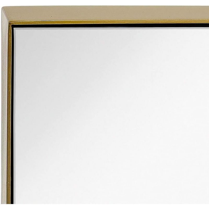 Hamilton Hills 22" x 30" Contemporary Gold Brushed Metal Wall Mirror, 4 of 5