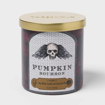 2 Wick 15.1oz Limited Edition Lidded Jar Candle Pumpkin Bourbon - Threshold™