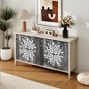 Wood Sideboard Cabinet,Modern Entrance Way Cabinet With 4 Doors And Adjustable Shelves Kitchen Storage Cabinet-Maison Boucle - 2 of 4