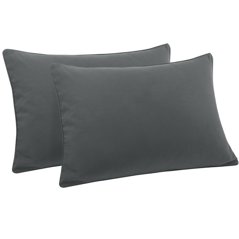PiccoCasa Brushed Pillowcases with Roll Rim Zipper Closure 2Pcs, 5 of 9