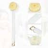 Unique Bargains Double-sided Long Handle with Bath Flower Bath Brush 14.96"x3.94"x2.76" 1 Pc - 3 of 4
