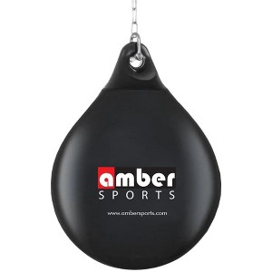 Amber Fight Gear Water-Filled Teardrop Boxing Bag – Durable, UV-resistant, portable for boxing, MMA & cardio training. - 1 of 4
