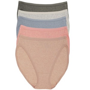 Felina Women's Organic Cotton Stretch Hi Cut Panty 5-Pack Underwear - 1 of 4