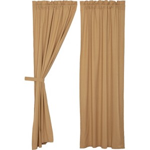 Simple Life Flax Khaki Panel Set of 2 84x40  VHC Brands - 1 of 4