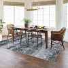 8x10 Washable Neutral Area Rug, Low Pile Modern Trellis Carpet, Non-Slip Farmhouse Floor Cover for Living Room Bedroom, Grey - 2 of 4