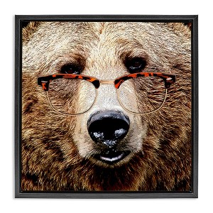 Stupell Industries Grizzly Bear with Glasses, 18" x 18" - 1 of 4